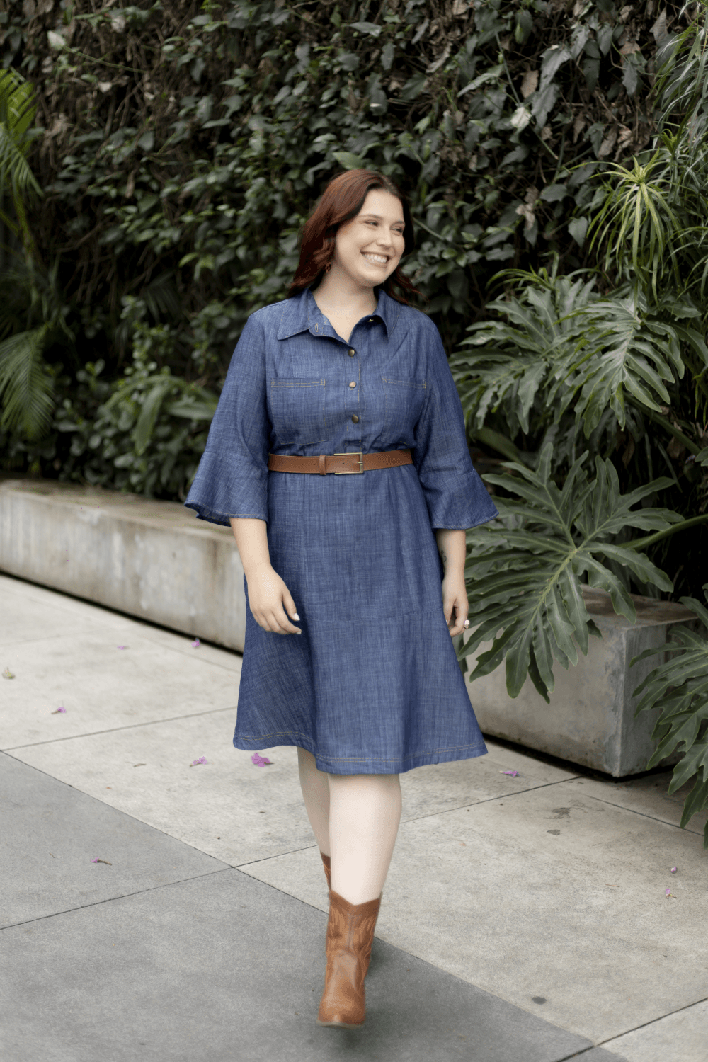 VESTIDO FEMININO MÉDIO JEANS LETÍCIA